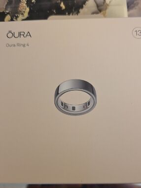 Oura Ring 4 — Silver Polished Smart Ring - Size 13